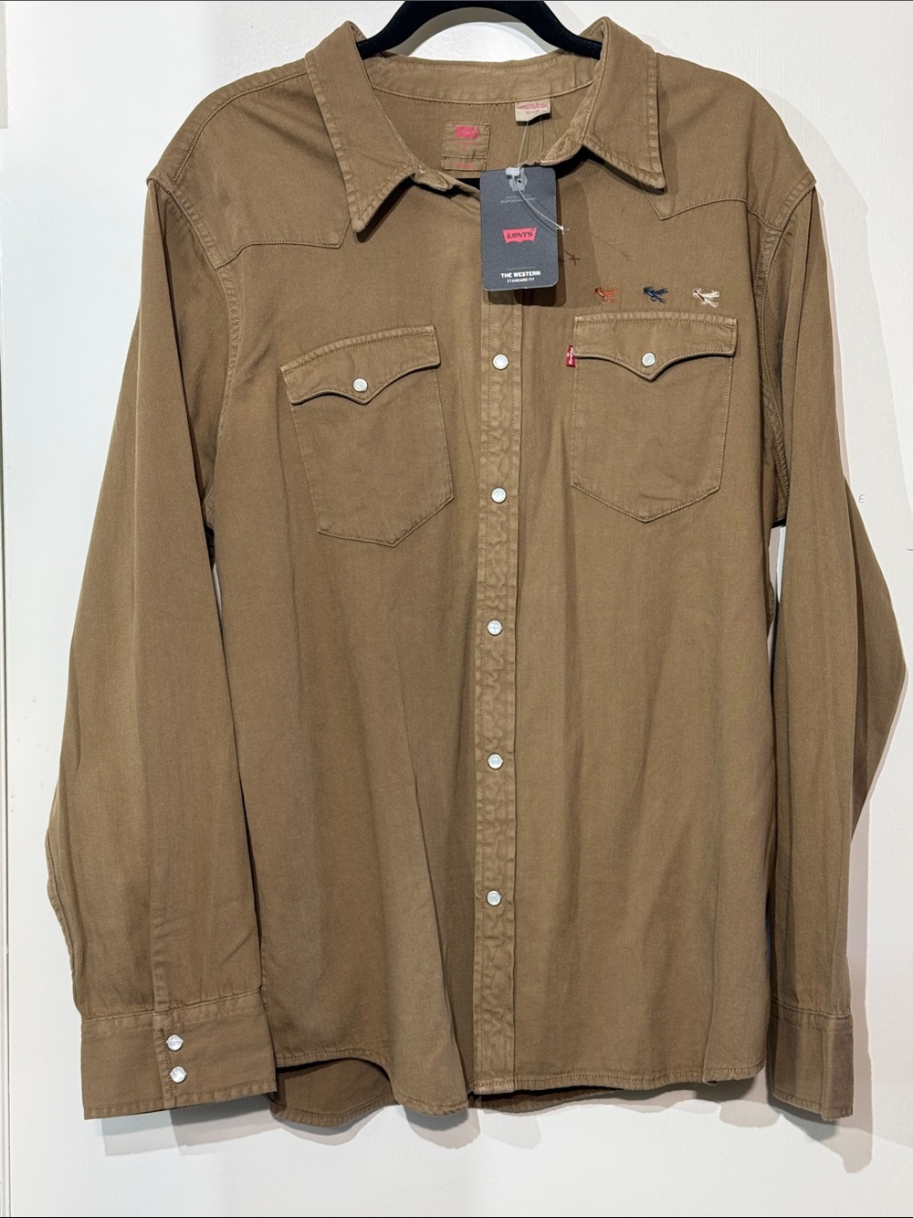 Levi's Men's Brown Button-Down Western Shirt